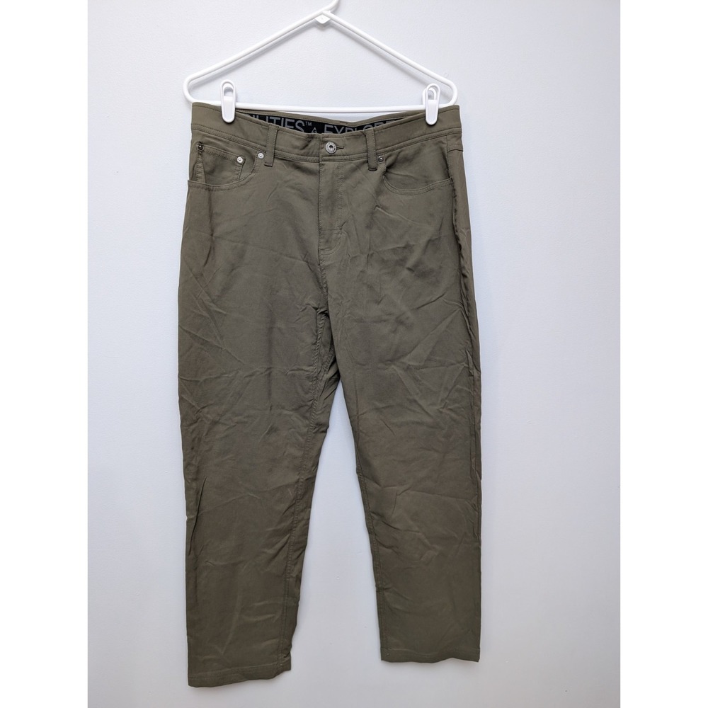 D2 Gerry Men's Venture 34x30 Green‎ 5-Pocket Pants Active Stretch Performance